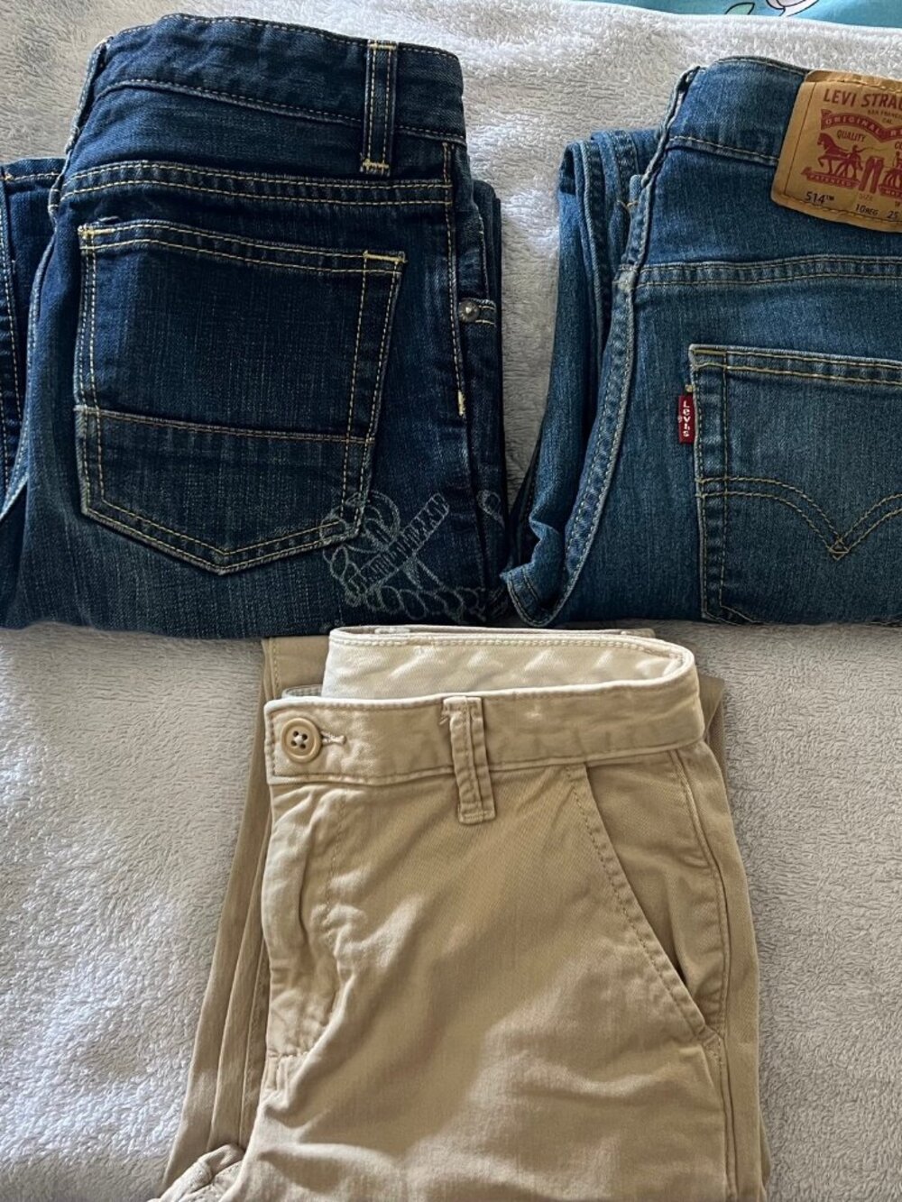 Bundle of 3 pairs of pants Levi 514 Performance Straight Denim Jeans Kids